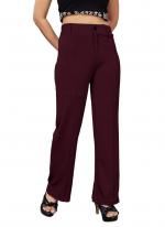 Lycra Wine Party Wear Stylish Trouser